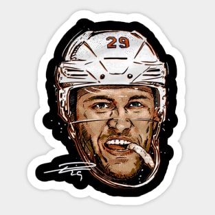 leon draisaitl mouthguard Sticker